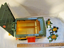 Vtg 1989 Teenage Mutant Ninja Turtles VAN Party Wagon TMNT Playmates   3 Figures