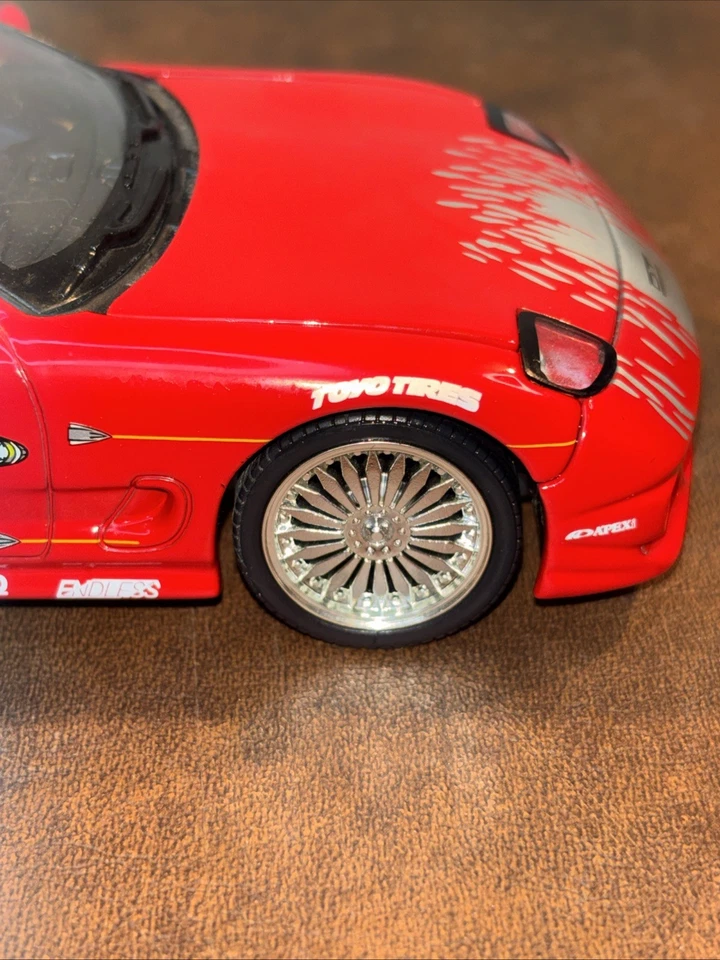 Racing Champions 1:18 1993 Mazda RX-7 Fast & The Furious Diecast Red Interior - Image 4 of 4