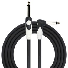 Cable LGI-202-10/BK 10-Feet Straight to Right Angle 1/4-Inch Plug LightGear I...