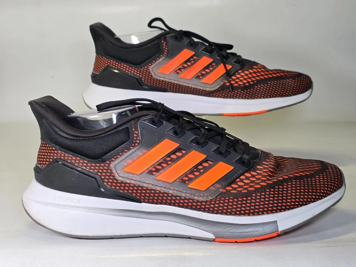 Adidas EQ21 Run Men\'s Sneakers Size 13 Black Orange White Athletic Running Shoes adidas Running Shoes Mens Size 8.5 Mesh Black Solar Orange  main image 3