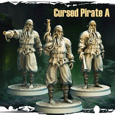 Monolith Arts - Terror on Cursed Waters - Cursed Pirate #1 - DnD/TTRPG Figur/Mi
