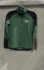 NFL Team Apparel Youth NY Jets Green Black Quarter-Zip Pullover Sz Small 8