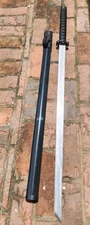 40" Steel Ninja Japanese Samurai Sword Straight Fantasy 30" Blade With Scabbard