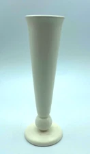 Vtg Haeger Flower vase cream ivory white skinny tall 9.25" USA