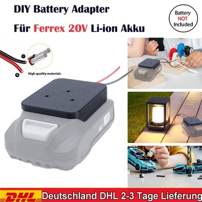 DIY Akku Adapter für Ferrex 20V Akku Dock Power Wheel Konverter w/14AWG Robotik