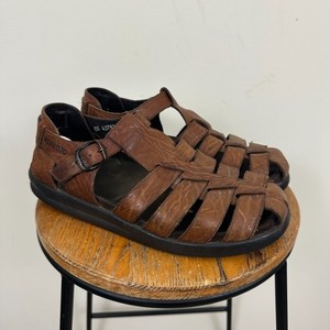 Mephisto Sam Mens Brown Leather Fisherman Sandals Air-Relax Size 45 11-11.5 Mephisto Mens Brown Leather Fisherman Sandals EU 45 11  main image 3