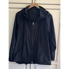 Athleta 291866 Black Windbreaker Hoodie Full Zip Jacket Lightweight Womens Large