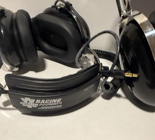 2 Avcomm Racing Products Black Headset PN# H1000 Headphones - Foto 2 di 6