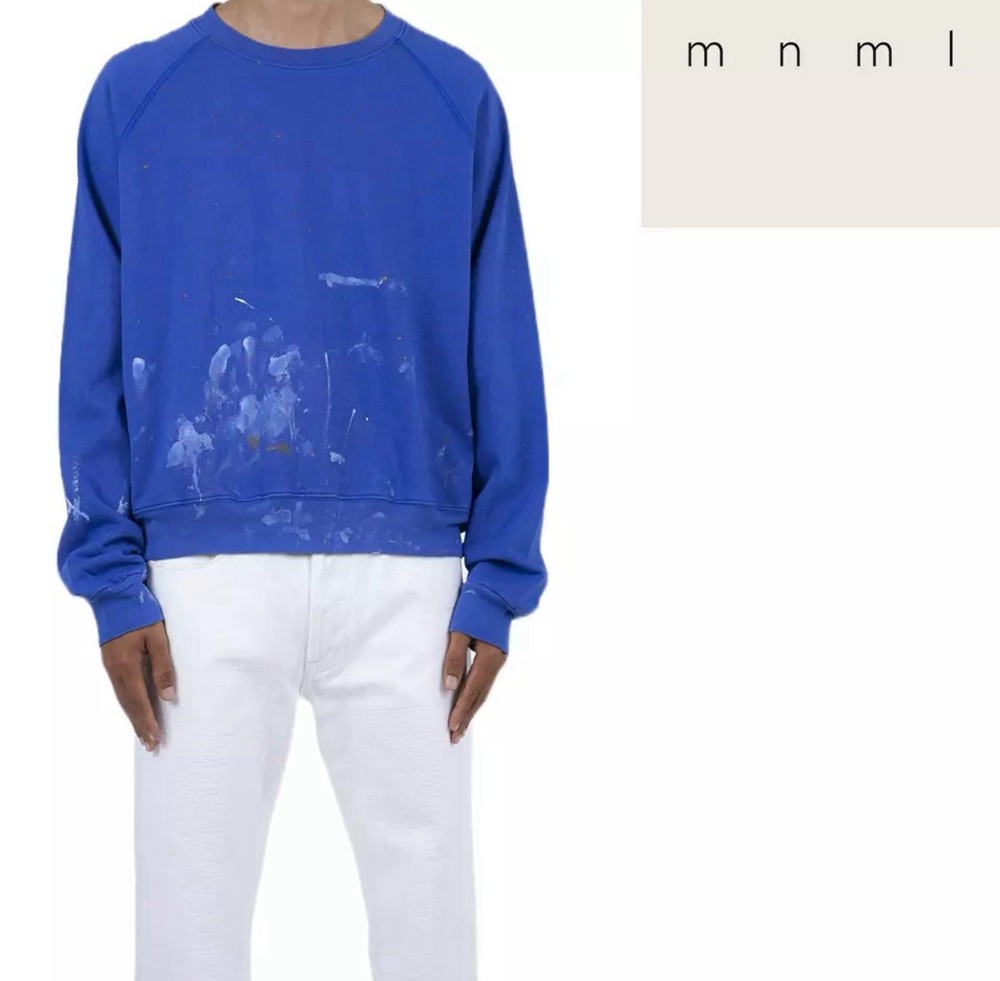 MNML Painter Crewneck Sweatshirt for Men in Blue