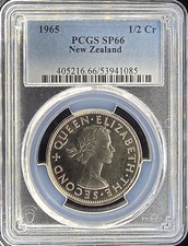 1965 New Zealand Half Crown | PCGS SP66 (BU Mint Set)