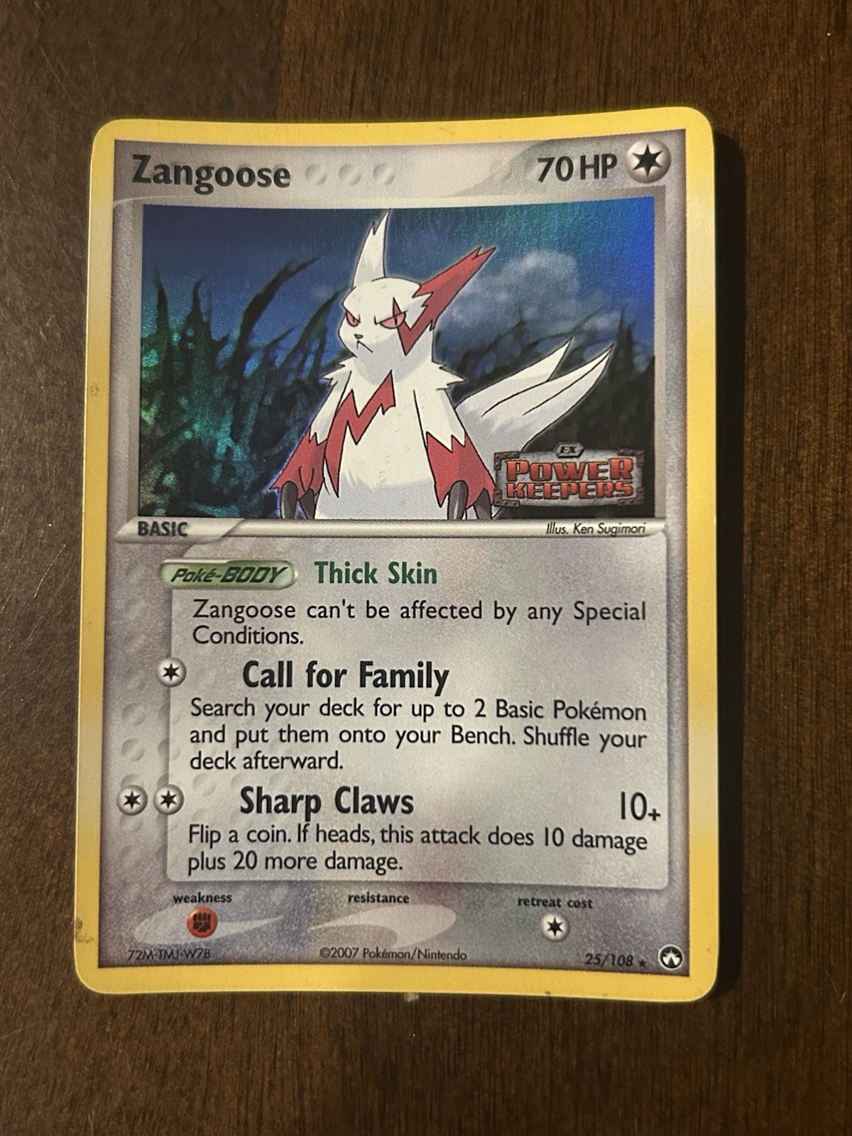 Zangoose 25/108 Holo Stamped EX Power Keepers Pokemon Cards