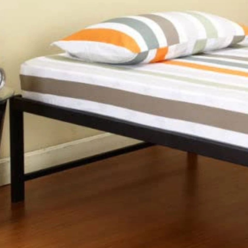 Muebles Marca Kings-Marco Cama Cama Cama Doble Plataforma Metal Negro Foto 3 de 4