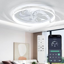 LED Deckenventilator mit Beleuchtung+Fernbedienung LED Deckenlampe Schlafzimmer