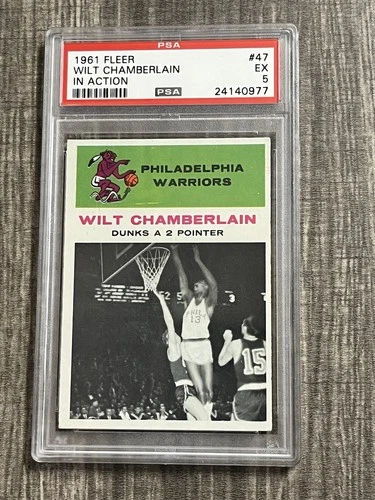 1961 fleer wilt chamberlain #47 PSA 5
