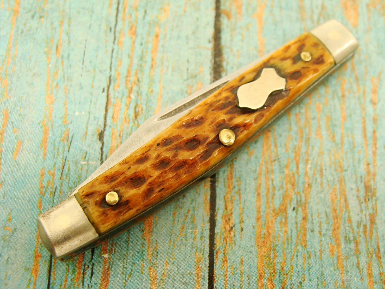 VINTAGE SOLINGEN CUTLERY GERMANY JIGGED BONE DOGLEG FOLDING POCKET KNIFE KNIVES