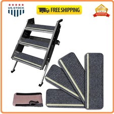 4 Pack RV Step Covers 24 x 7.5 Inch Waterproof Non Slip Glow in the Dark Rugs
