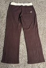 BCBGMAXAZRIA Women's Solid Brown/Beige Cotton Logo Drawstring Sweatpants L — photo 3