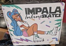 Impala Lightspeed Inline Skates Roller Blades White Pink Teal Blue New With Tool