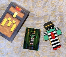 MCDONALD’S MINECRAFT MOVIE ADULT MEAL TOY ZOMBIE HAMBURGLAR & UNUSED CODE CARD