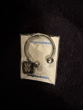 Weight Watchers Rebranded WW Keychain Charm--Brand New silver tone