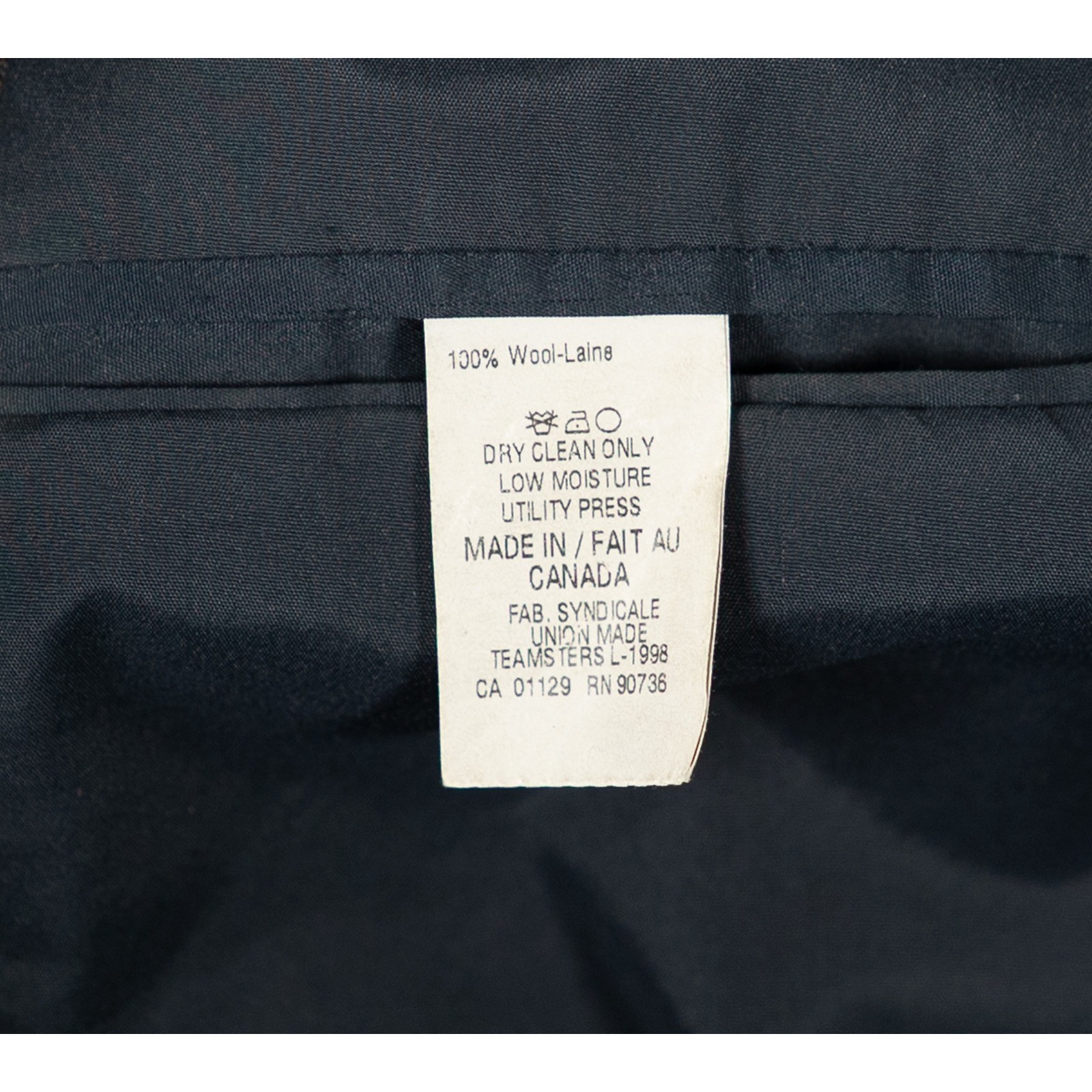Lauren Ralph Lauren Mens Wool Blazer Plaid Herringbone Navy Blue Made in Canada image 5