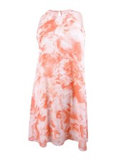 Calvin Klein Women's  Plus Size Floral-Print Trapeze Dress