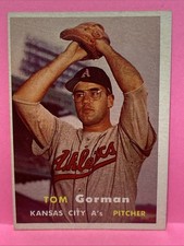 1957 Topps #87- Tom Gorman -Kansas City Athletics-EX