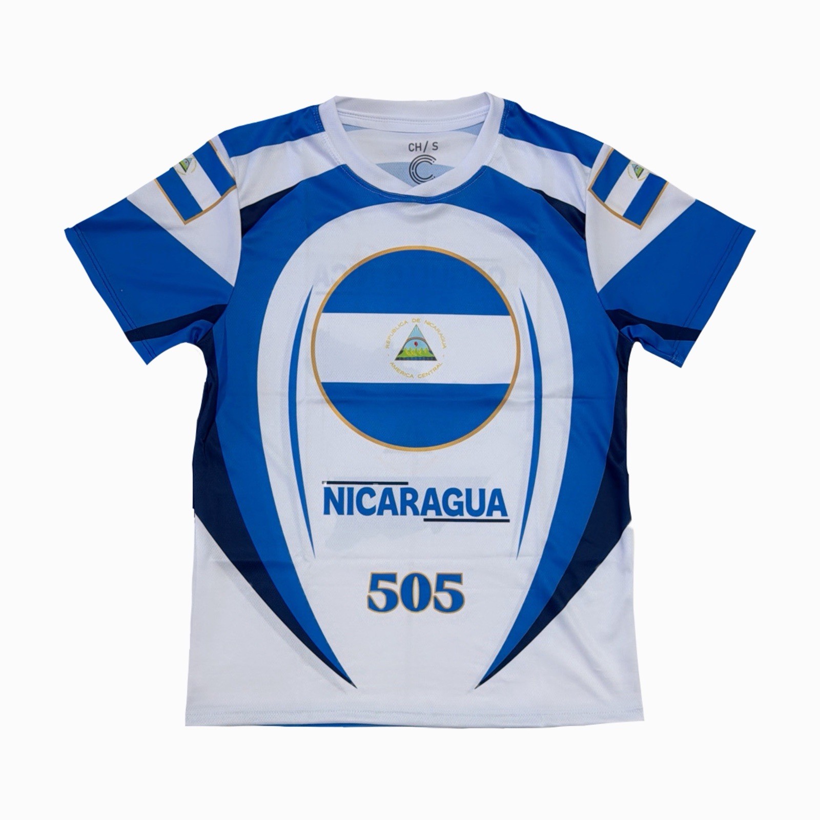 Nicaragua Jersey National team  505 with traditional logo and flag
