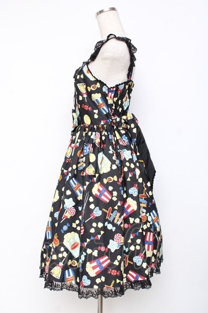 【新品】【限定値下】Angelic Pretty セーラーJSK 黒 Angelic Pretty Happy Park Carnival JSK Set Black with Barrette AP