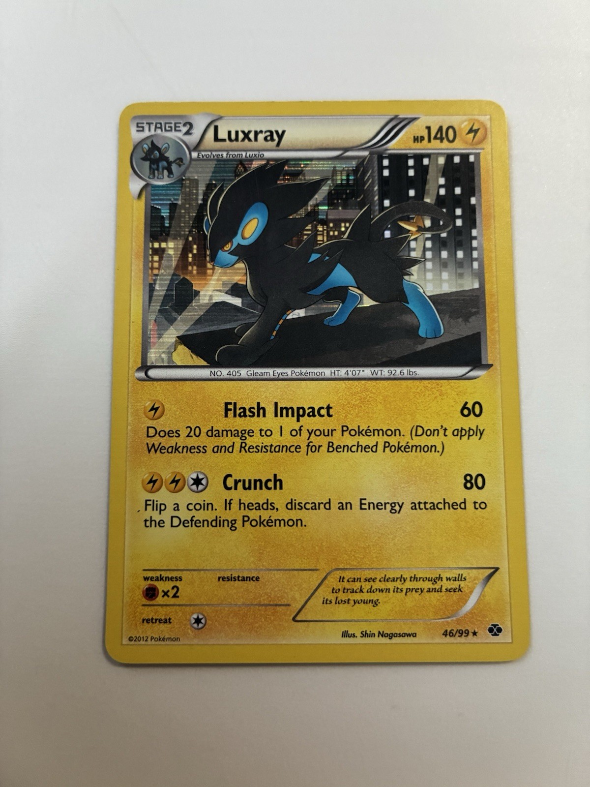 Luxray Holo Rare Next Destinies 46/99 LP
