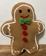 HOBBY LOBBY Gingerbread Man Plush Pillow Christmas Decor 13  X15  NWT