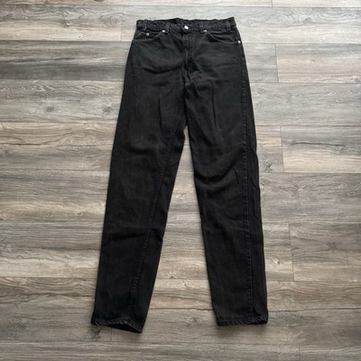 Vintage 1990 s Black Levi s 550 Denim Jeans Orange Tab Made in USA