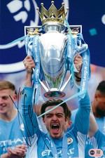 JACK GREALISH SIGNED MANCHESTER CITY 12X8 PHOTO (ACG CERT AG18168)