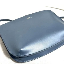 A.P.C. Arpesé Navy Blue Leather Shoulder Bag