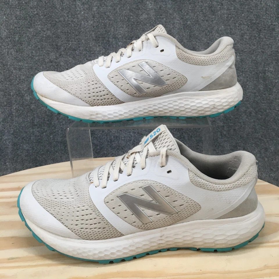 New Balance Zapatos Mujer 10 520 V5 Tenis para Correr Blanco Con Cordones Parte Superior Baja W520CG5 Foto 2 de 4