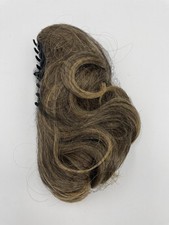Ponytail Hair Extension Drawstring w/Clip Combs Hair Bun New in Netting Brown