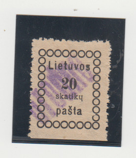 LITHUANIA.1918 SYMBOLIK .MI 5