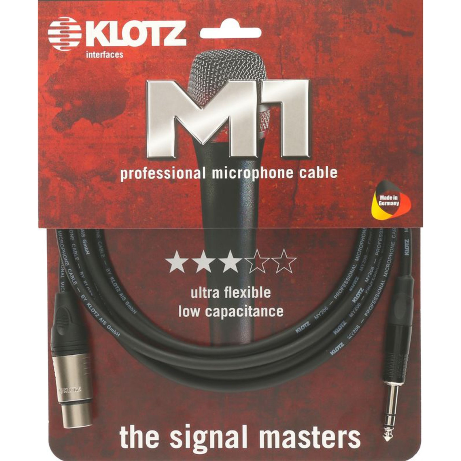 Klotz M1FS1K0100 Mikrofonkabel 1 m - Mikrofonkabel 5390₽