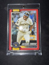 2025 Topps Jackson Chourio Milwaukee Brewers WALK this WAY RED 5/5 Bookend SSP