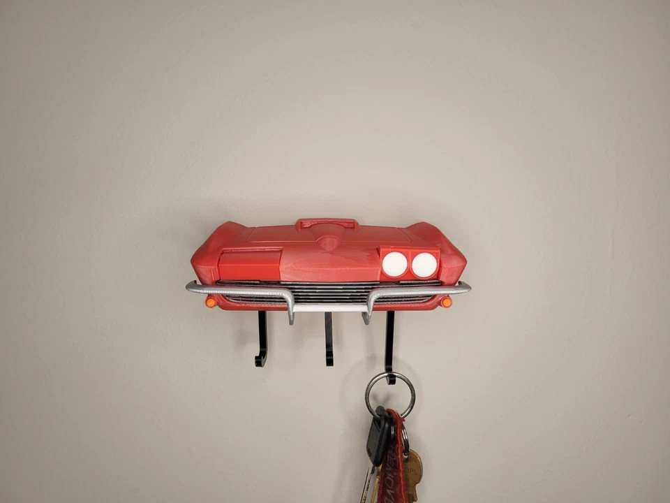 Colgador de llaves Corvette C2 escala 1:12 | Faros emergentes | Regalo para fanáticos Vette Foto 2 de 4