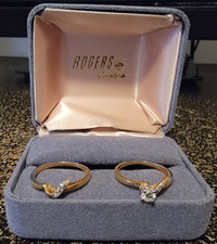 Wedding / Engagement Ring Set SIZE 5 1/2