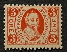 Travelstamps: Sweden Gothenburg Local Post Stamp - 3 Öre - Mint MOGH Travelstamps: Sweden Gothenburg Local Post Stamp - 3 Öre - Mint MOGH