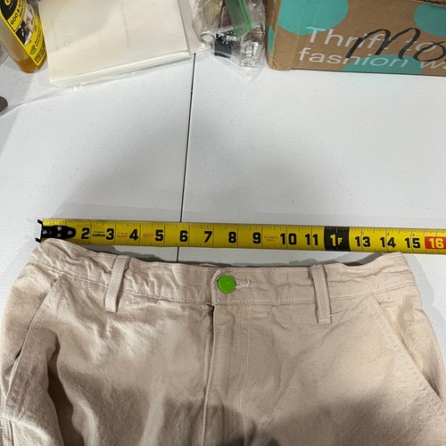 Pantalones rectos Meals Forager Chef calce suelto harina crema unisex talla S/M - Imagen 8 de 10