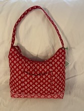Vera Bradley Hobo Nantucket Red Handbag NWT made in USA 100% cotton Quilted
