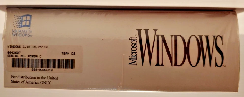 Sealed Microsoft Windows 3.1  Vintage 1992 Operating System – 5.25" Disk Version - Image 3 of 4