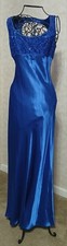 Finesse Formal Dress Royal Blue With Sequine Size S Made In USA