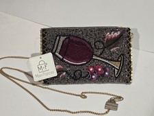Mary Frances "Vino" Wine Glass Crossbody Purse Phone Bag Brand New with Tags