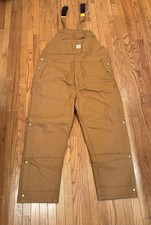 New With Tags - Carhartt Loose Fit Firm Duck Bib Overalls - Size 2XL - OR4393-M