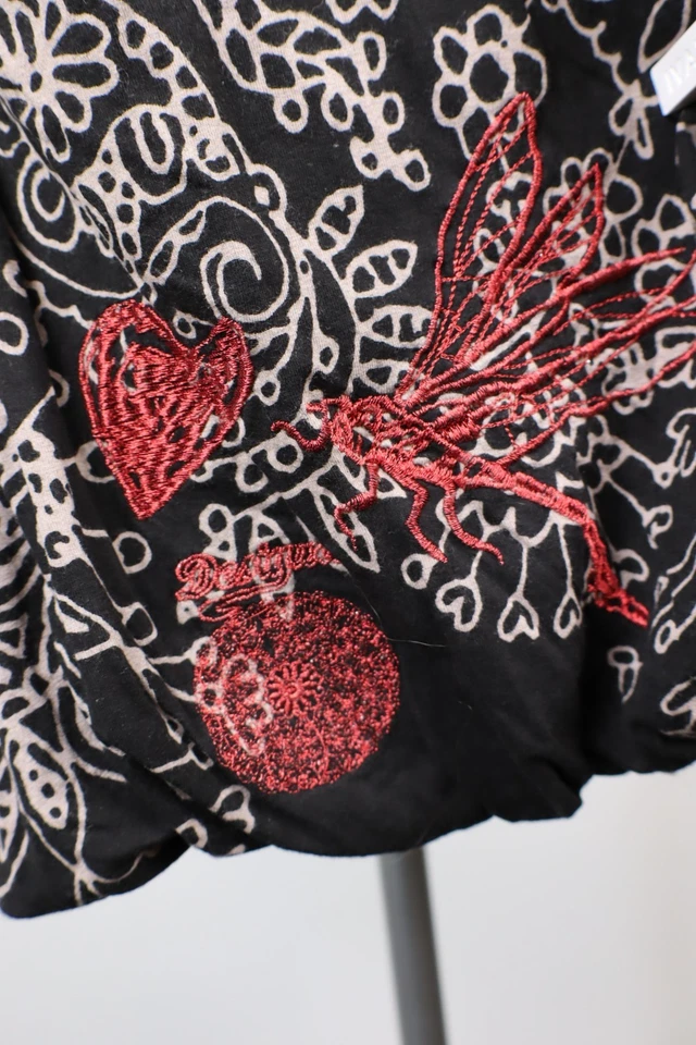 DESIGUAL GONNA CORTA DONNA TG. M WOMAN VINTAGE SHORT SKIRT CASUAL LOGO COTONE - Immagine 4 di 4