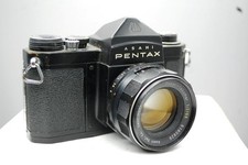 Pentax S1a with 55mm f2  Super-takumar lens,  black body, exc.